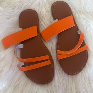 NWOT Orange Sandals